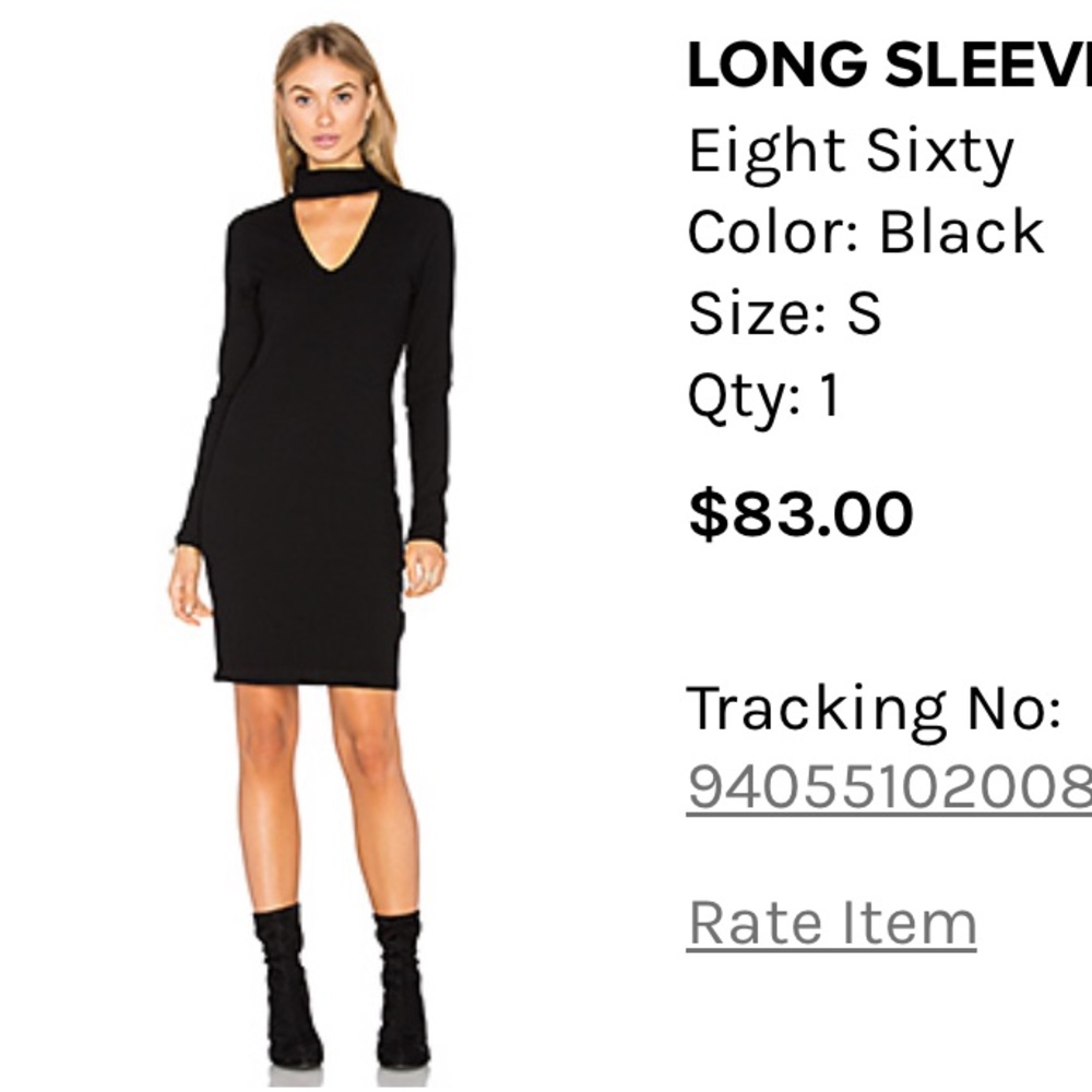 REVOLVE Eight sixty black dress